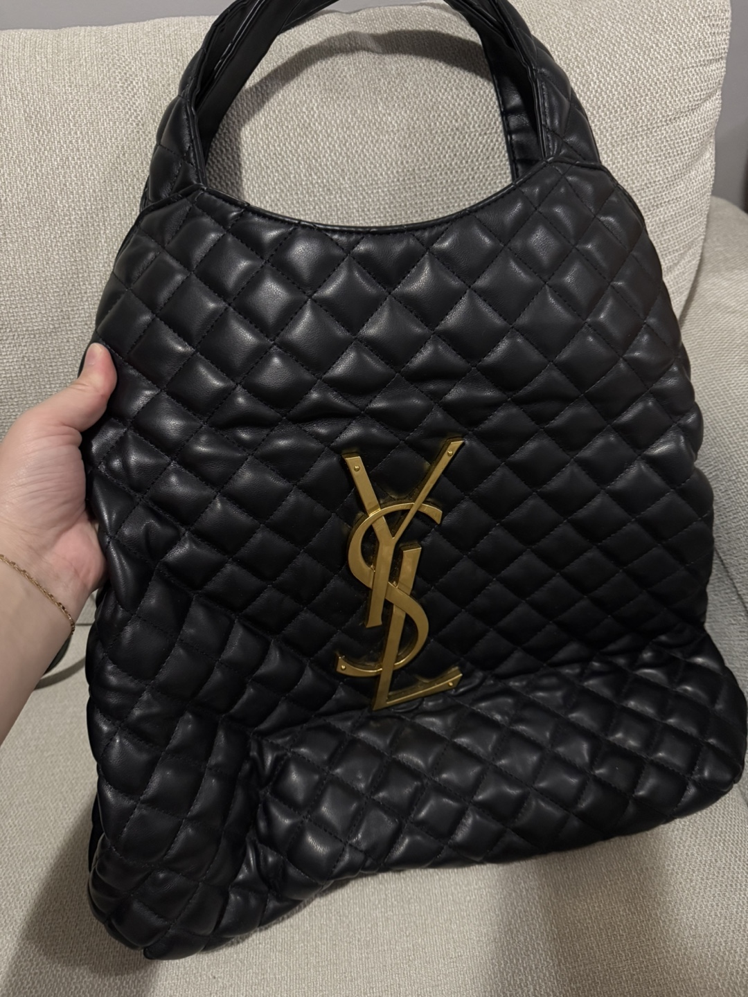 Saint Laurent Quilted Black Tote Bag - photo 3
