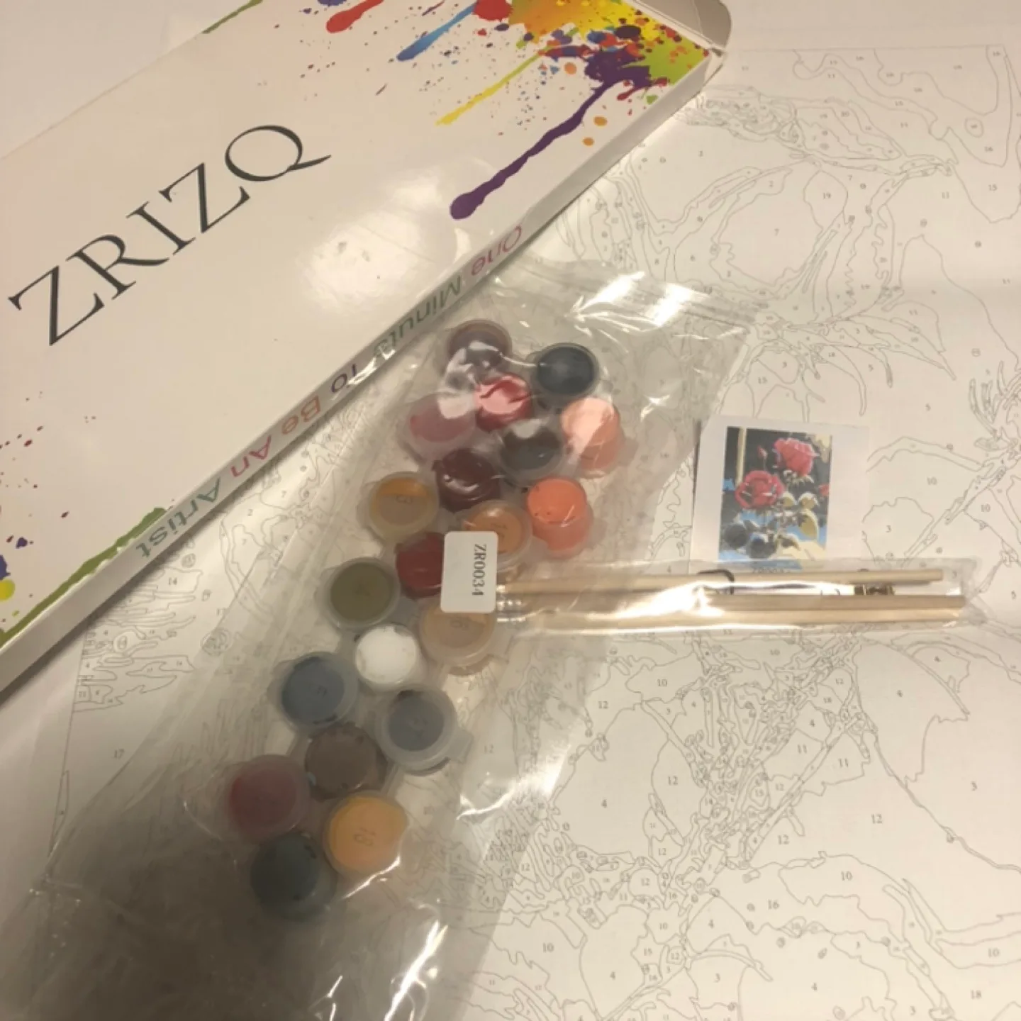 Paint by Numbers Kit - Roses 💚 image indicator(2)