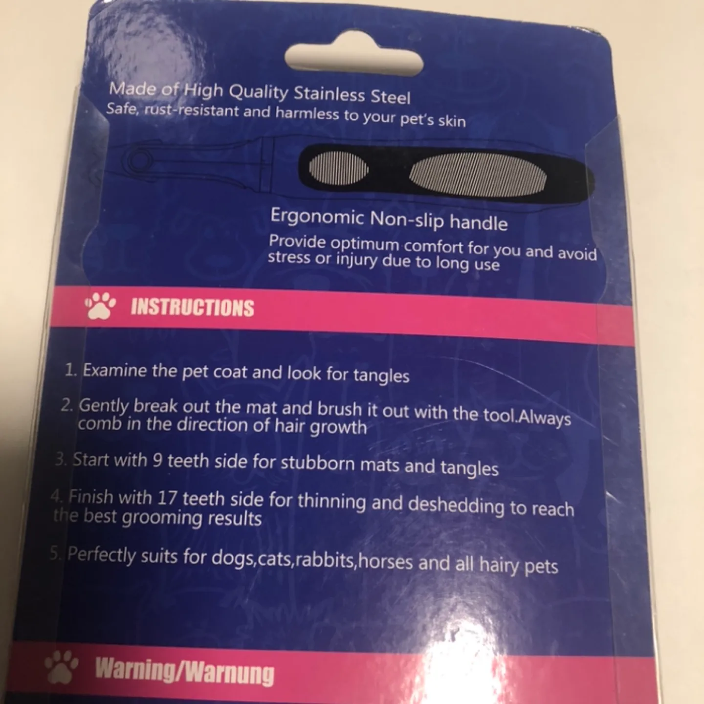 Jaswell Dematting Comb for Pets image indicator(2)