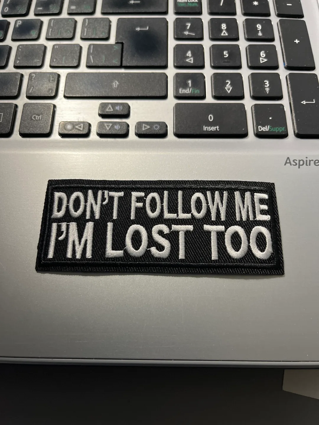 Funny embroidered patch - Don't follow me, I'm lost too thumbnail