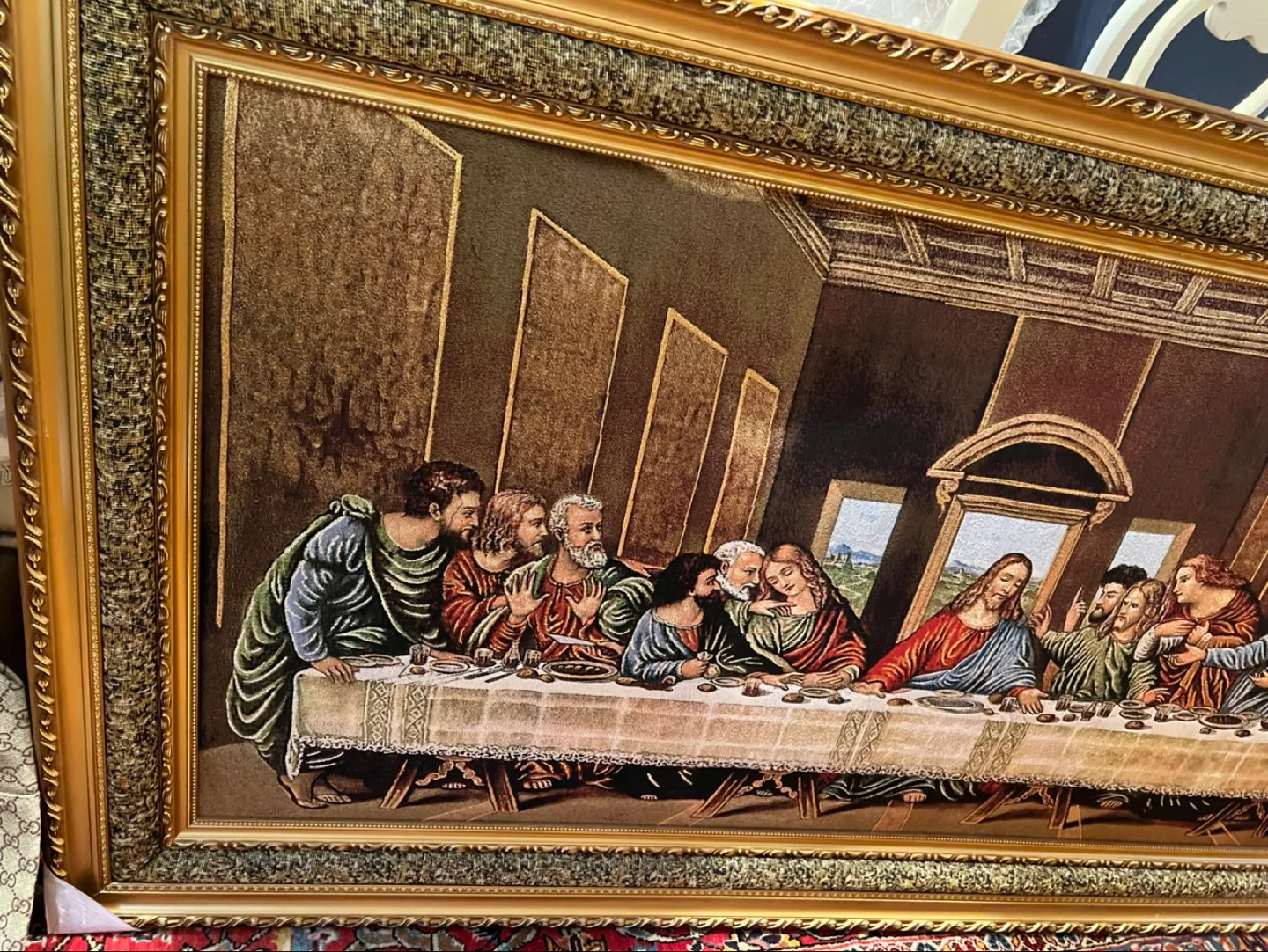 Large Framed The Last Supper Tapestry image indicator(10)