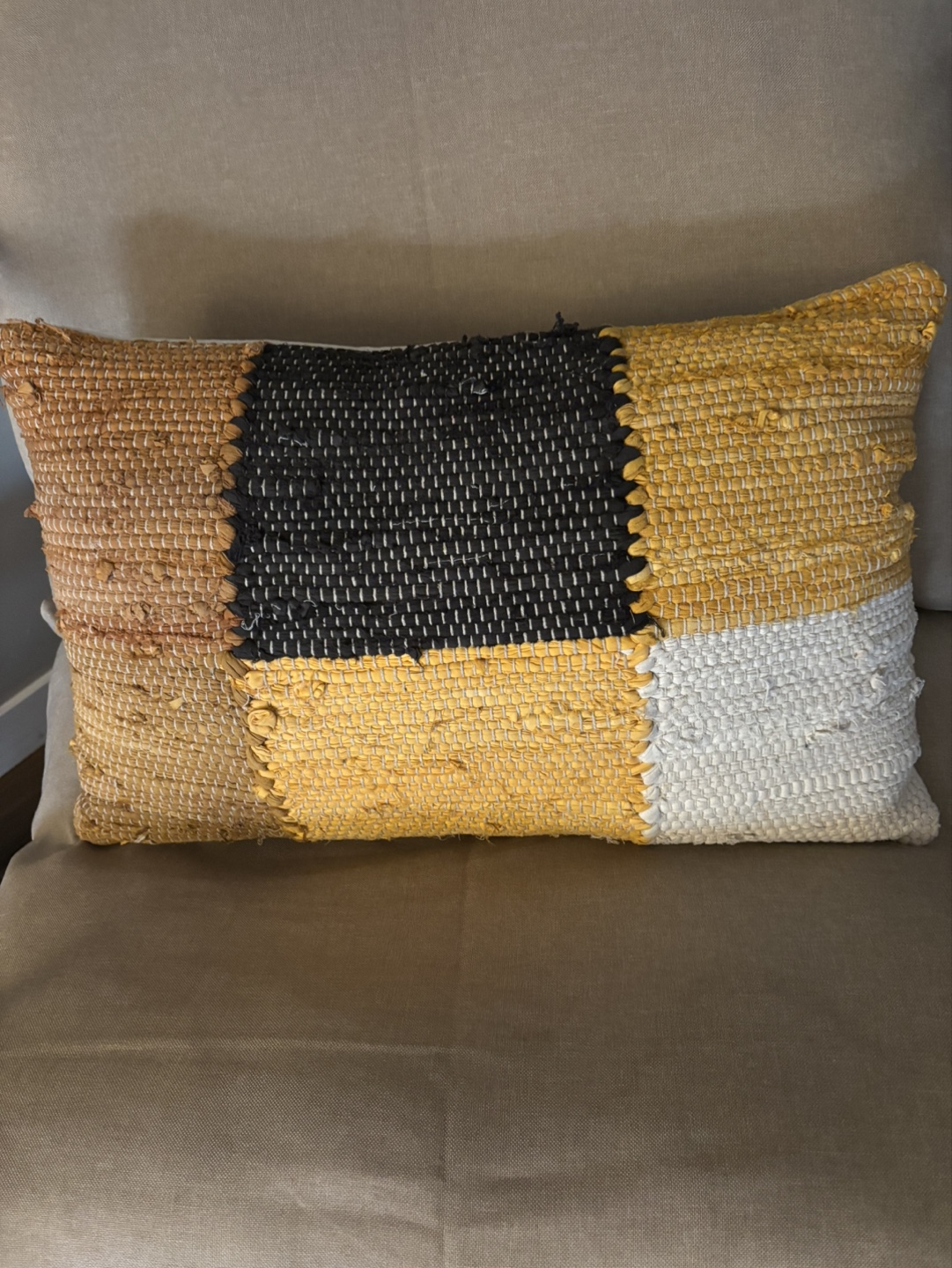 Woven Throw Pillow & Modern Accent Chair - photo 4