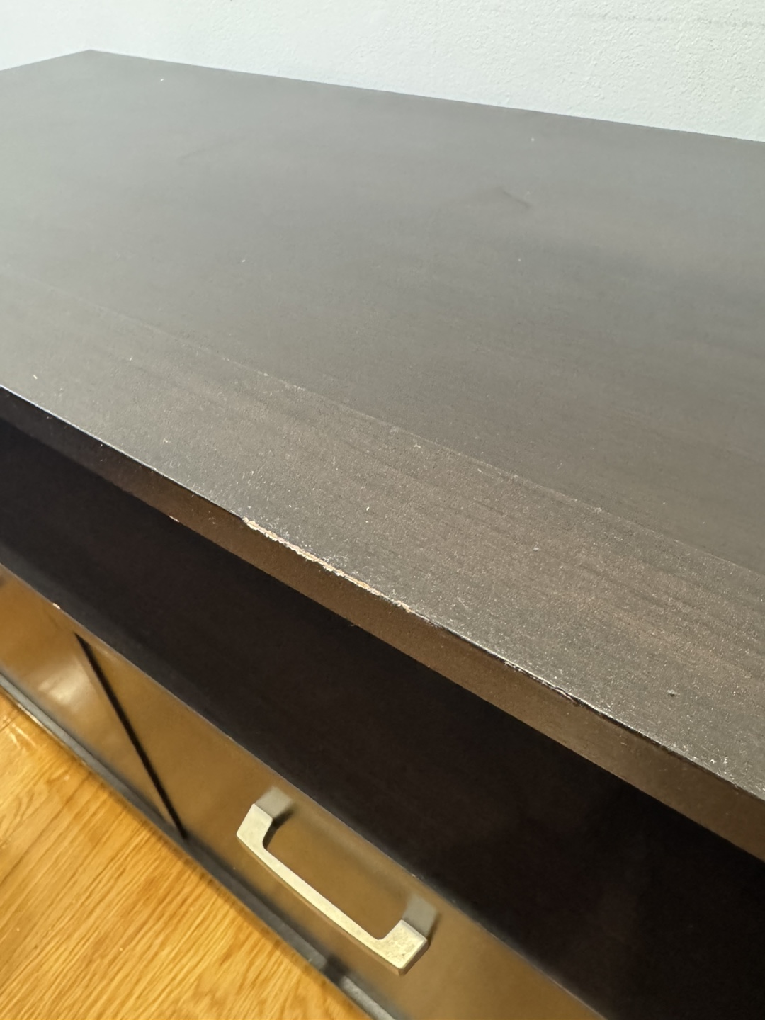 Dark Brown TV Stand with 3 Drawers - photo 3
