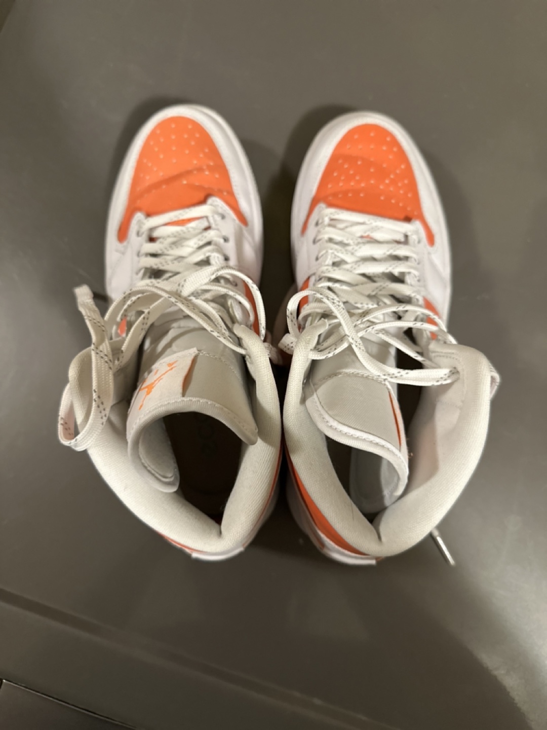 Nike air high Top Orange/white Sneakers - photo 4