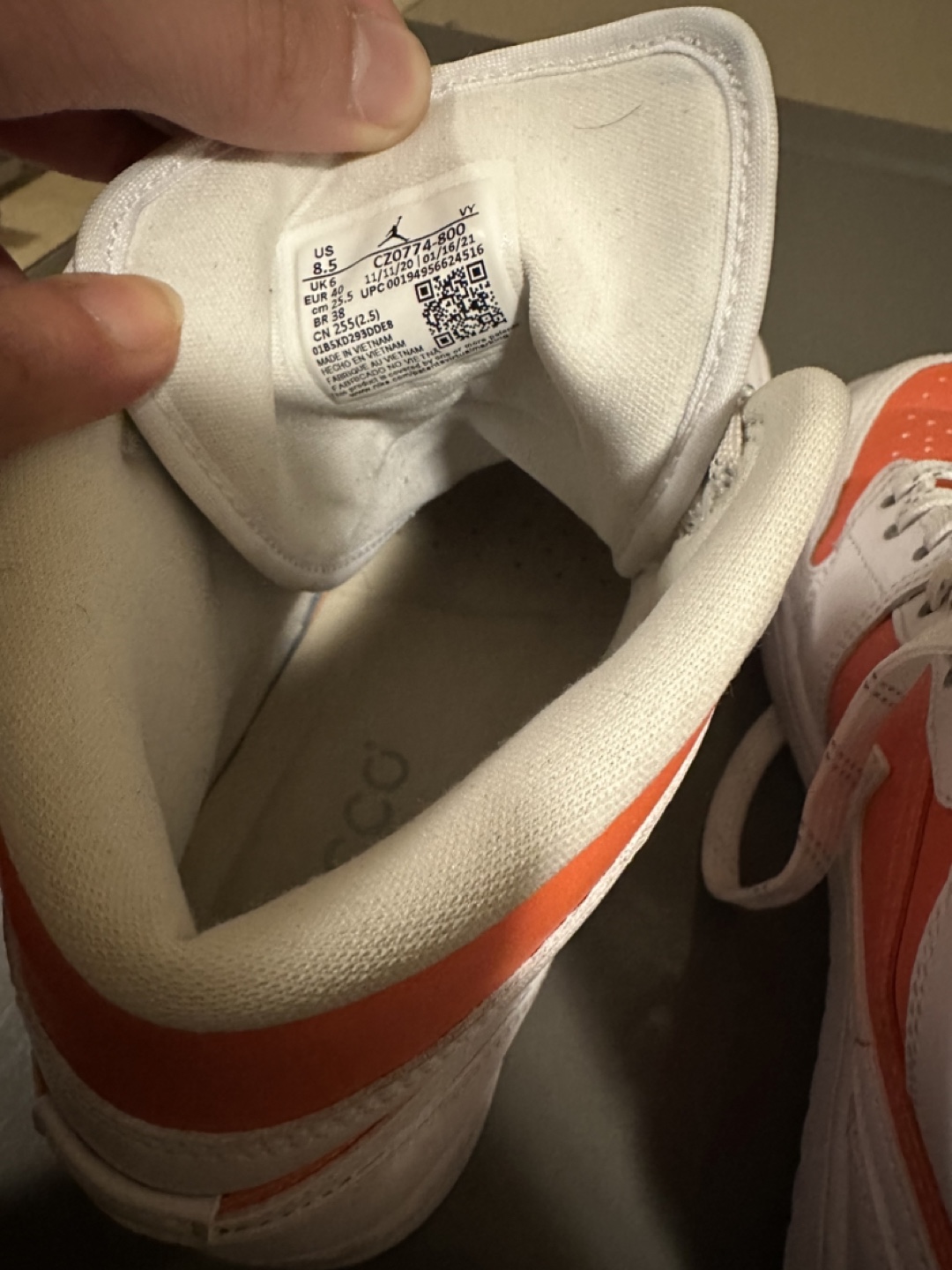Nike air high Top Orange/white Sneakers - photo 5
