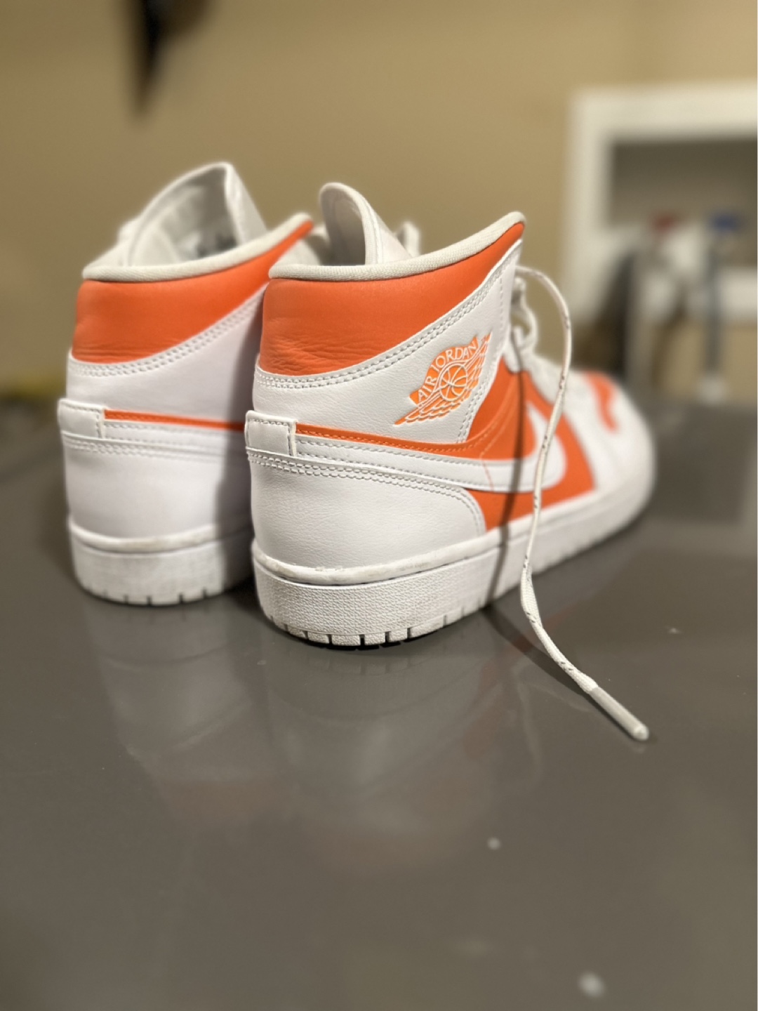 Nike air high Top Orange/white Sneakers - photo 3