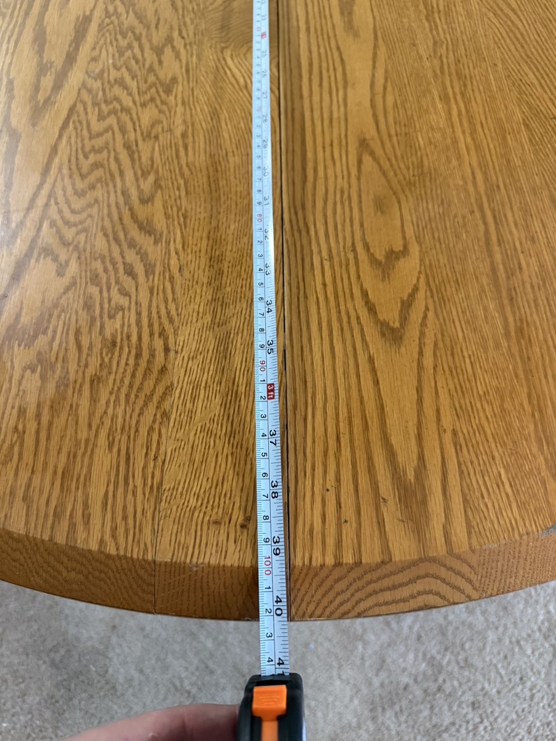 Round Oak Dining Table - photo 2