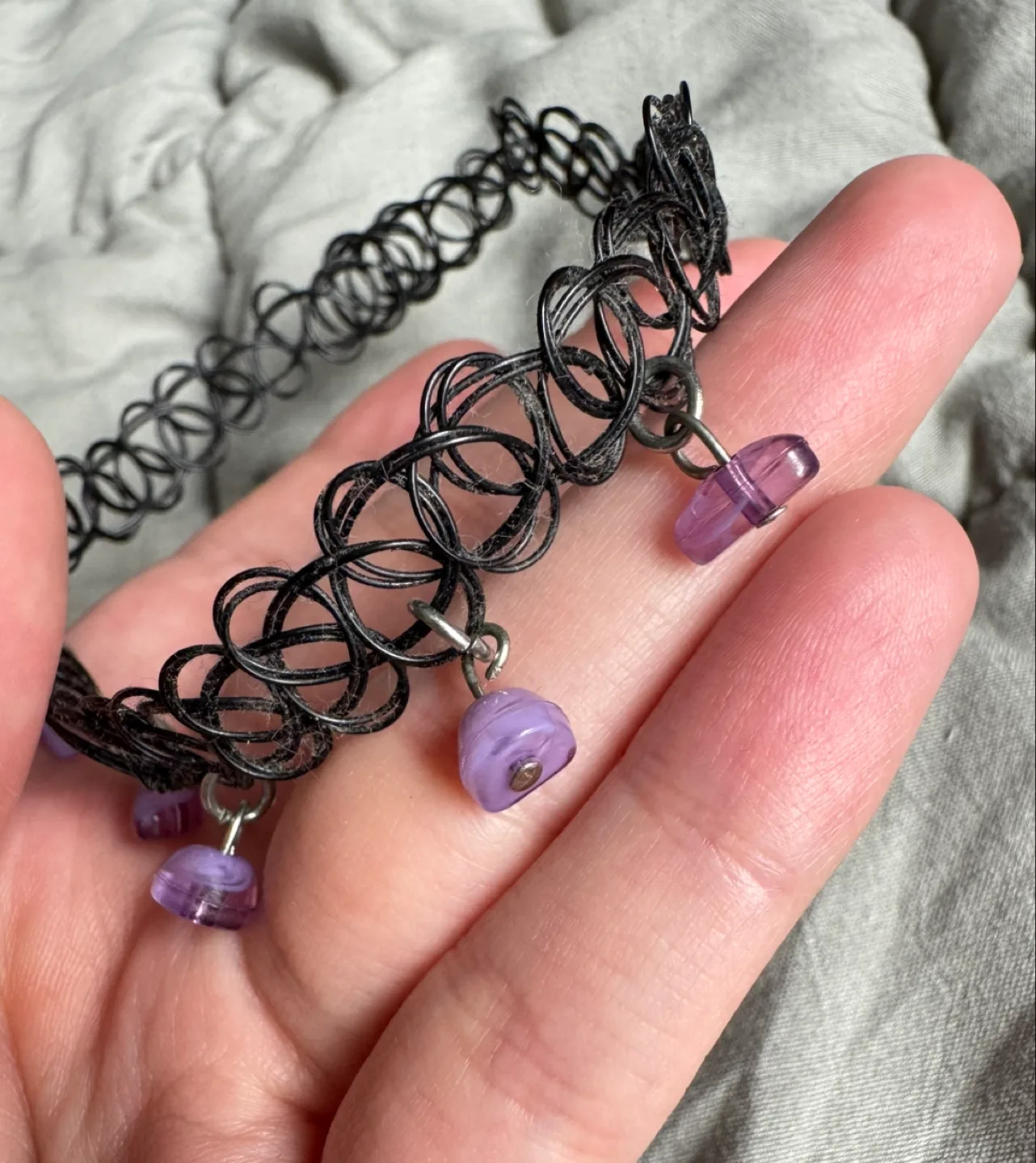 Black Choker with Purple Gems image indicator(2)
