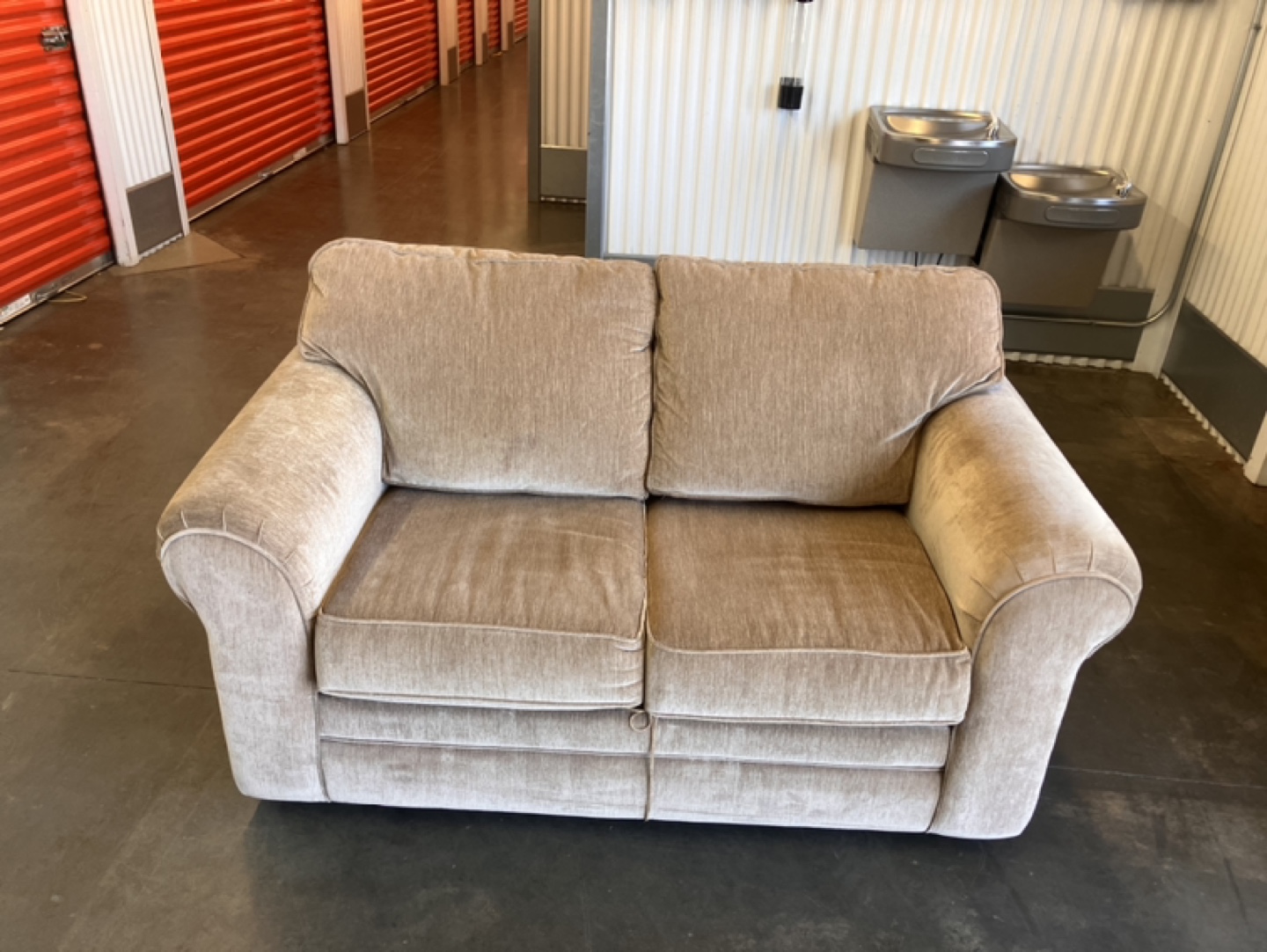 Klaussner Loveseat Sleeper Sofa Beige