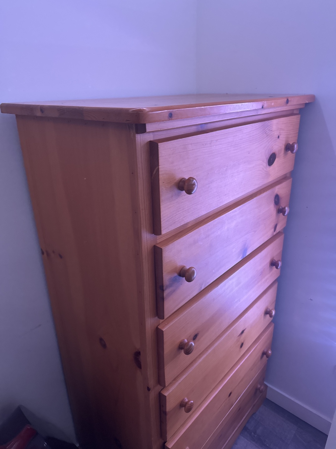 Solid Pinewood 6-Drawer Chest