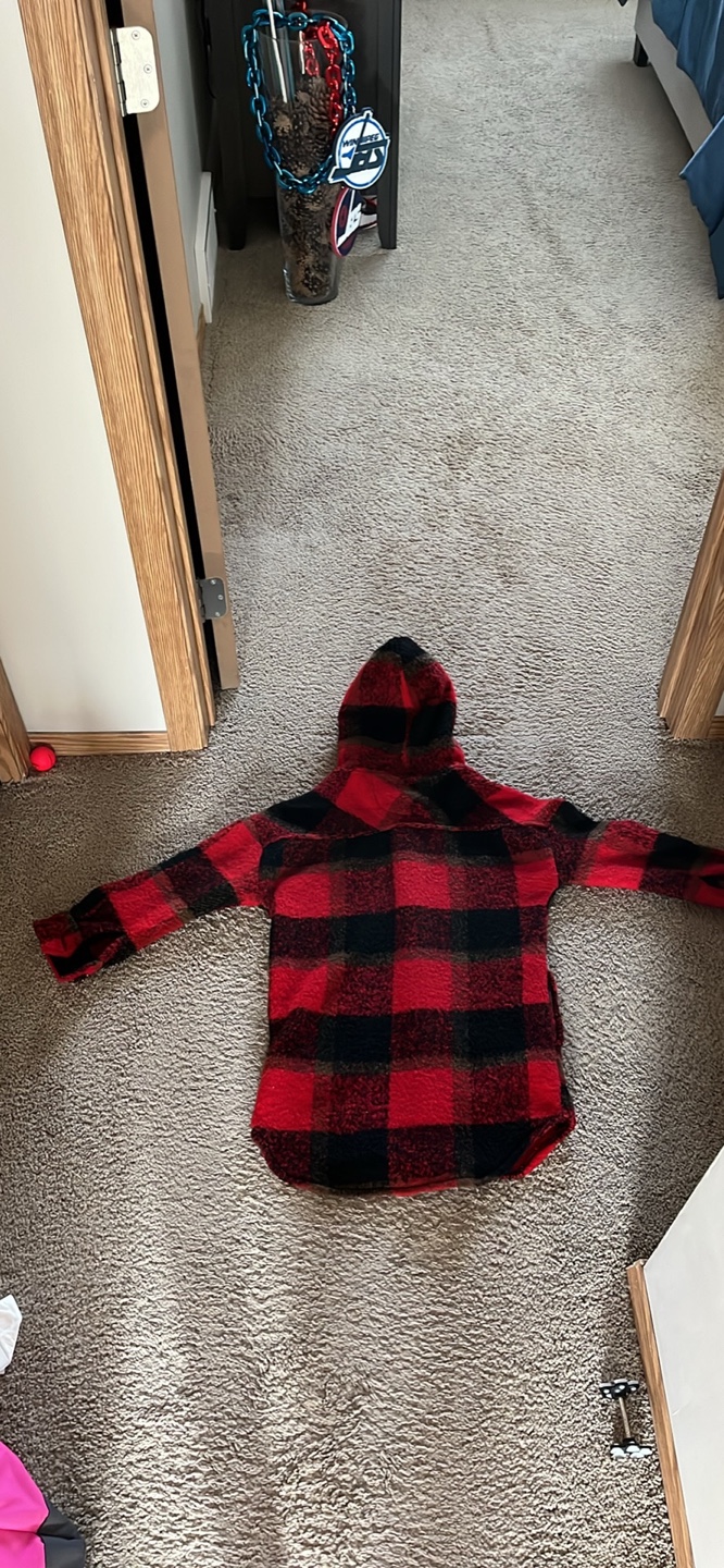 Pepper & Zoe Red and Black Plaid Hooded Jacket - Size 9/10 - photo 2