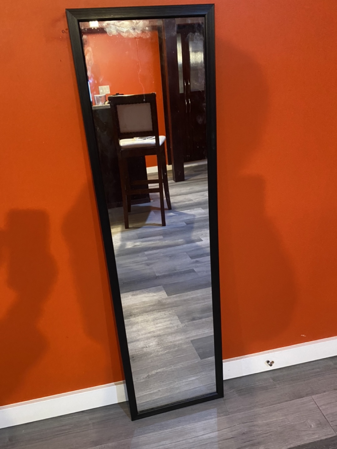 Full-Length Black Frame Mirror