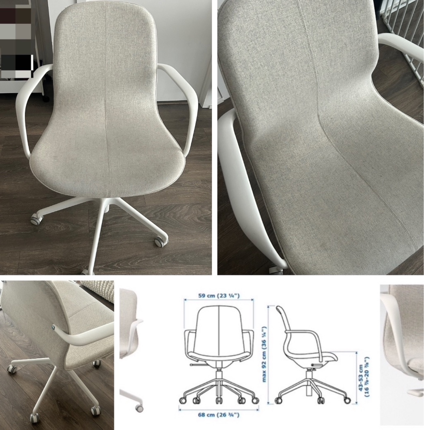 IKEA FLINTAN Office Chair - Light Grey