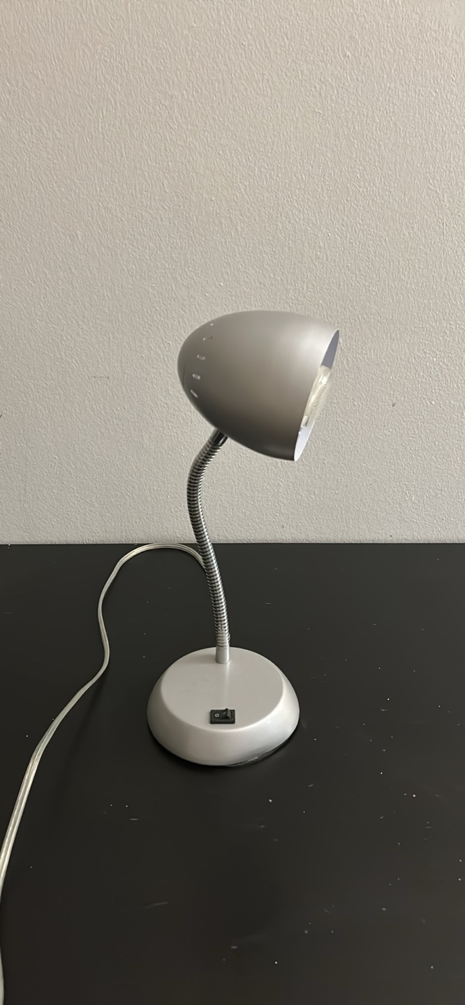 Silver Gooseneck Desk Lamp