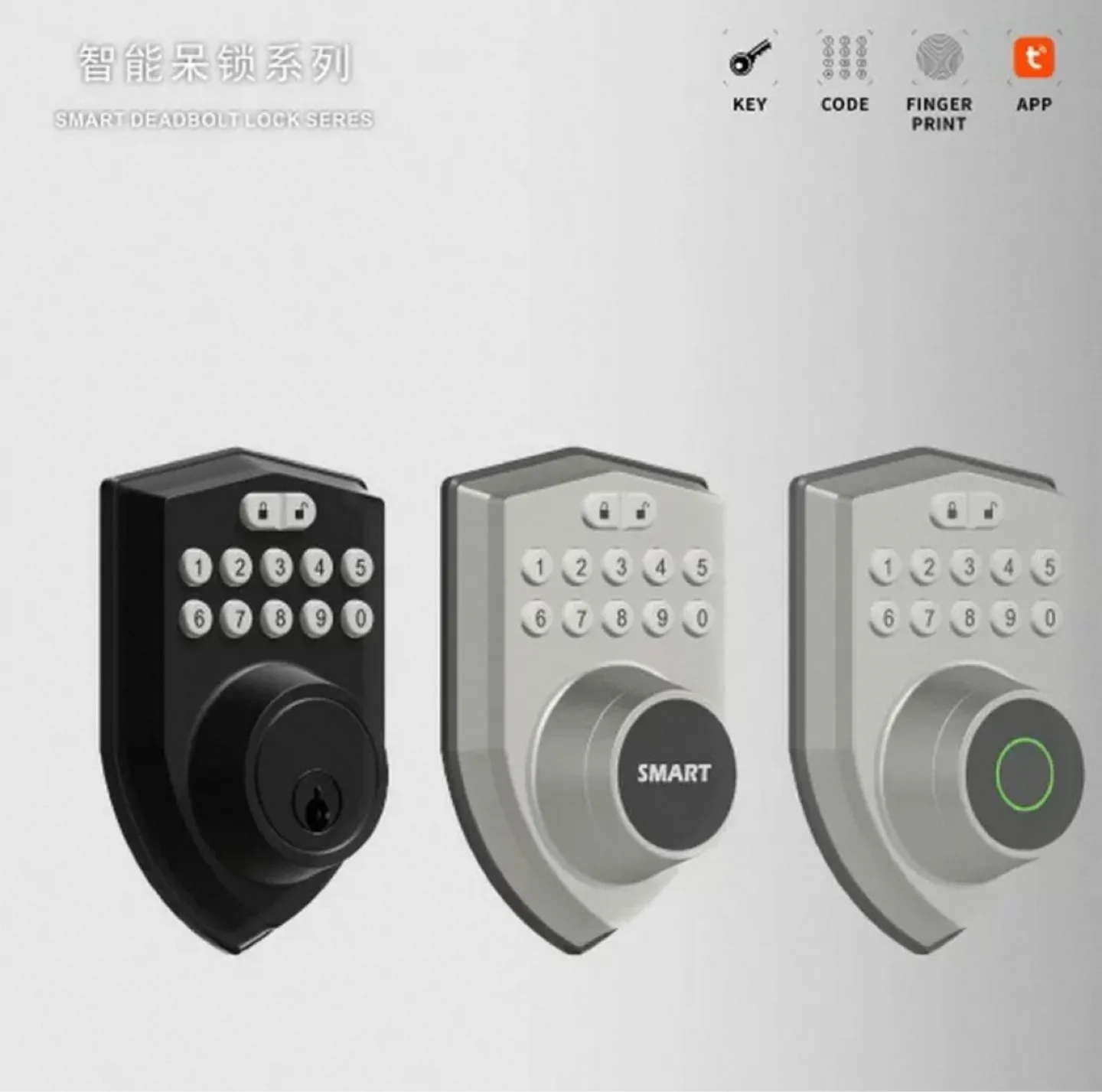 Smart Deadbolt Lock - Keypad, Fingerprint, App Access image indicator(2)