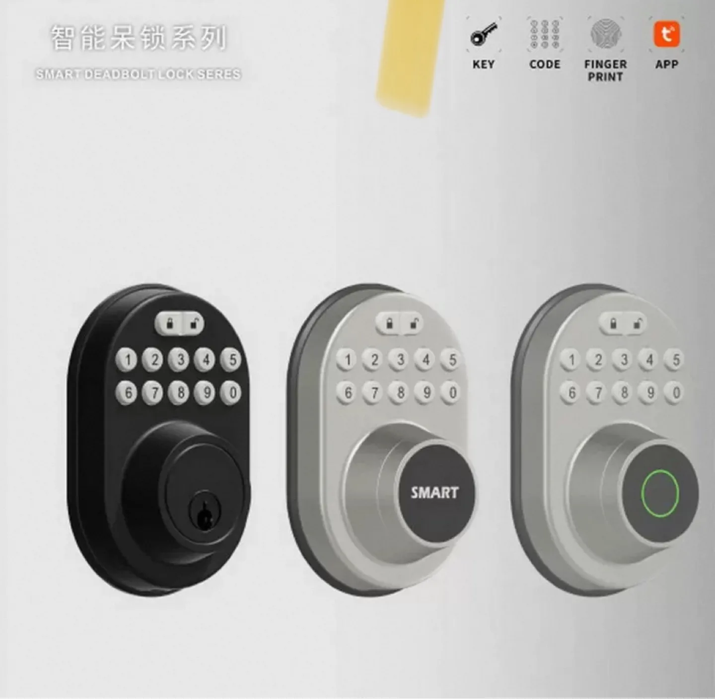 Smart Deadbolt Lock - Keypad, Fingerprint, App Access image indicator(5)