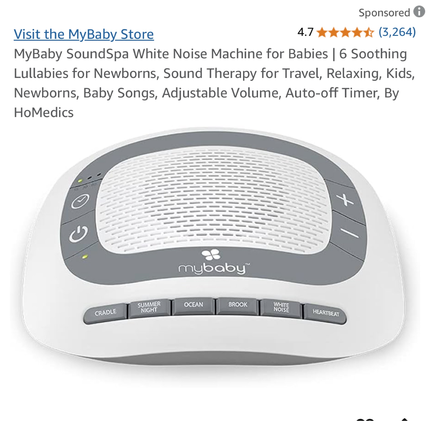 MyBaby SoundSpa White Noise Machine