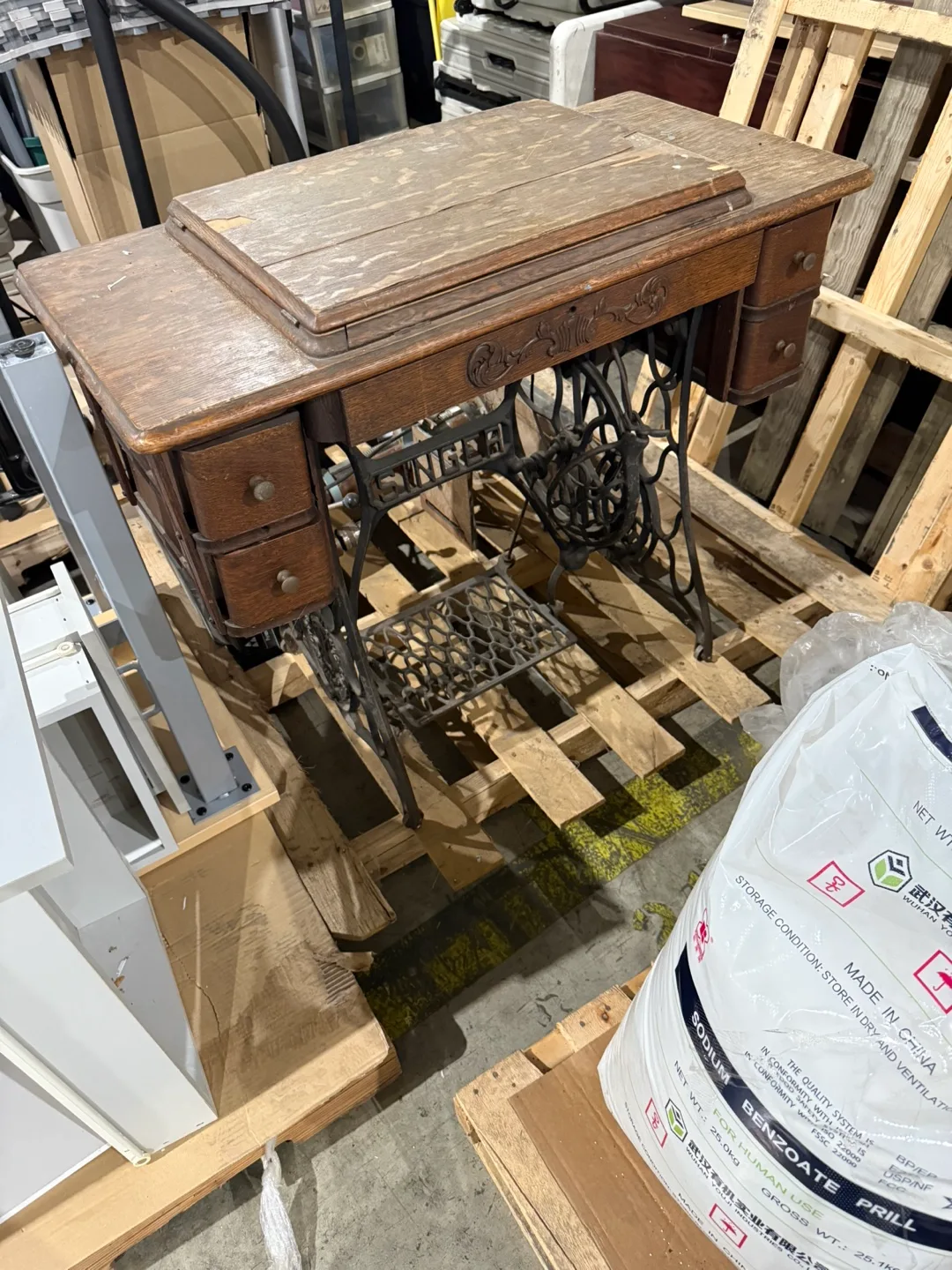 Antique Singer Sewing Machine Table thumbnail