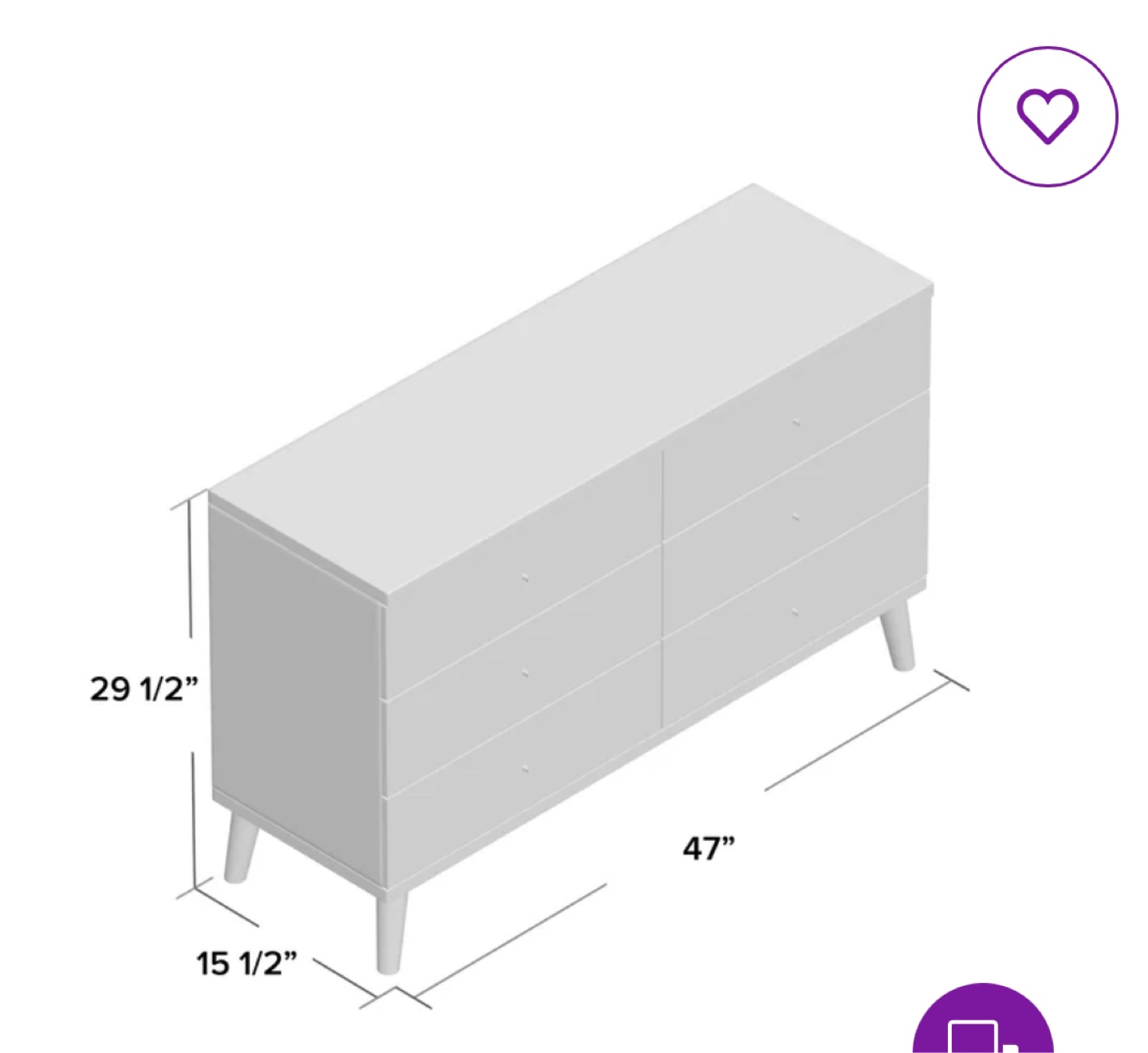 47" 6 Drawer Dresser - photo 4