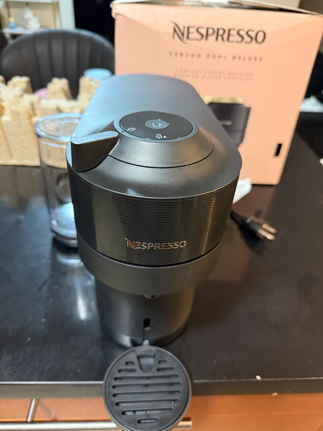 Nespresso Vertuo Pop Deluxe Coffee Machine - Black thumbnail