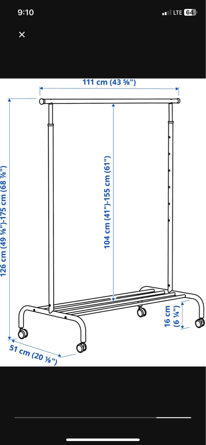 IKEA Clothes Rack - White - photo 2
