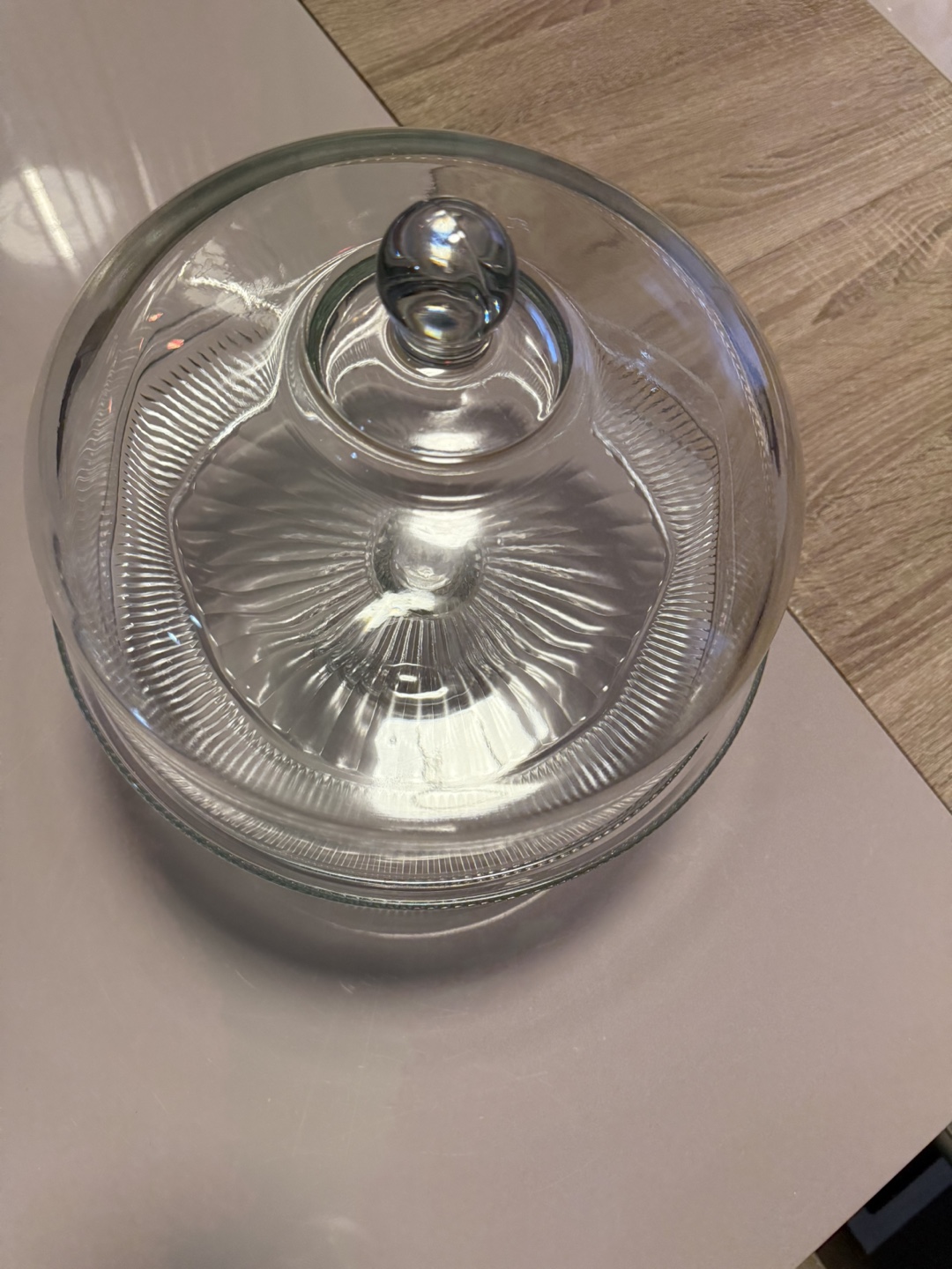 Glass Cake Stand with Dome - photo 3