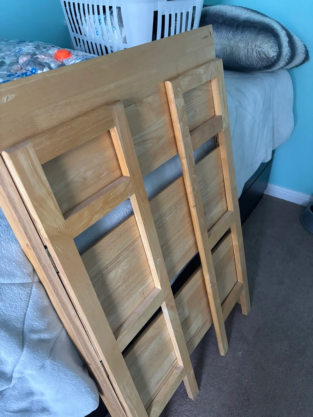 Folding Three-shelf wooden bookcase image indicator(3)