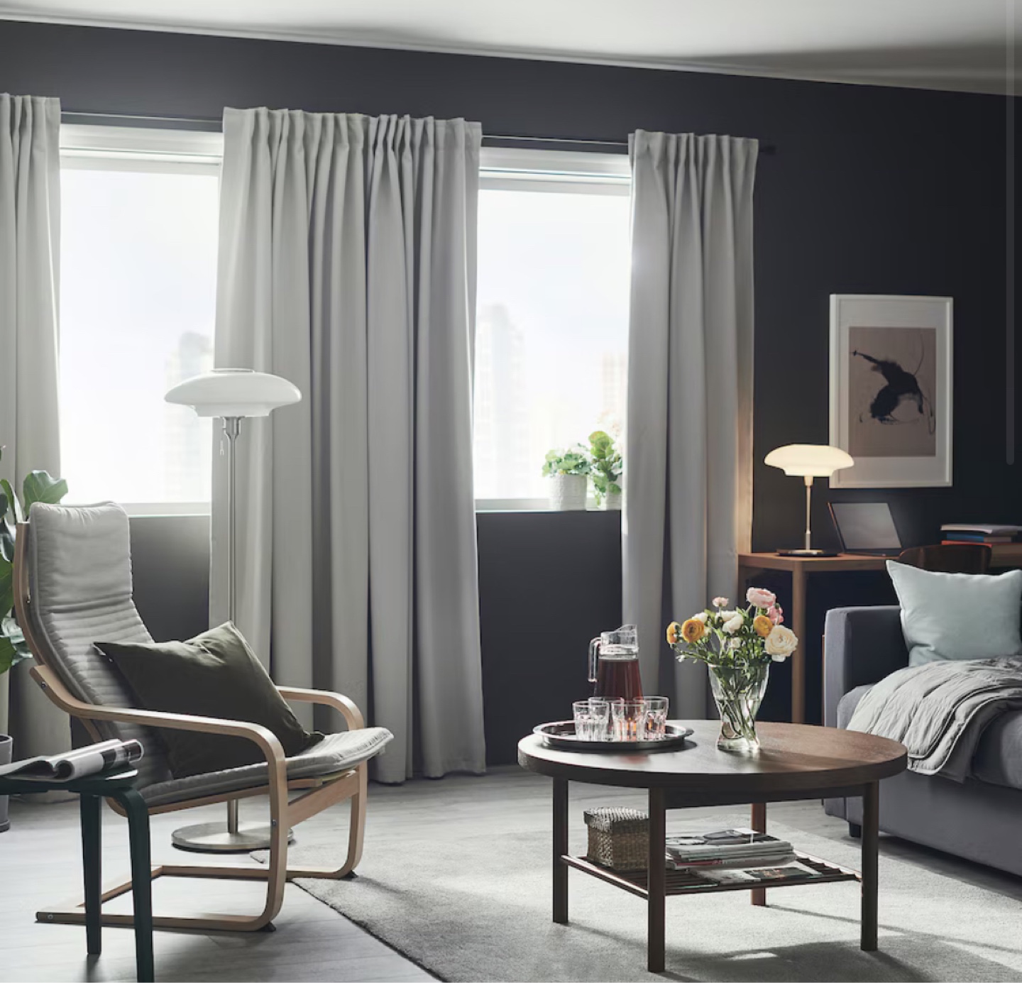 Blackout Curtains & Tension Rod