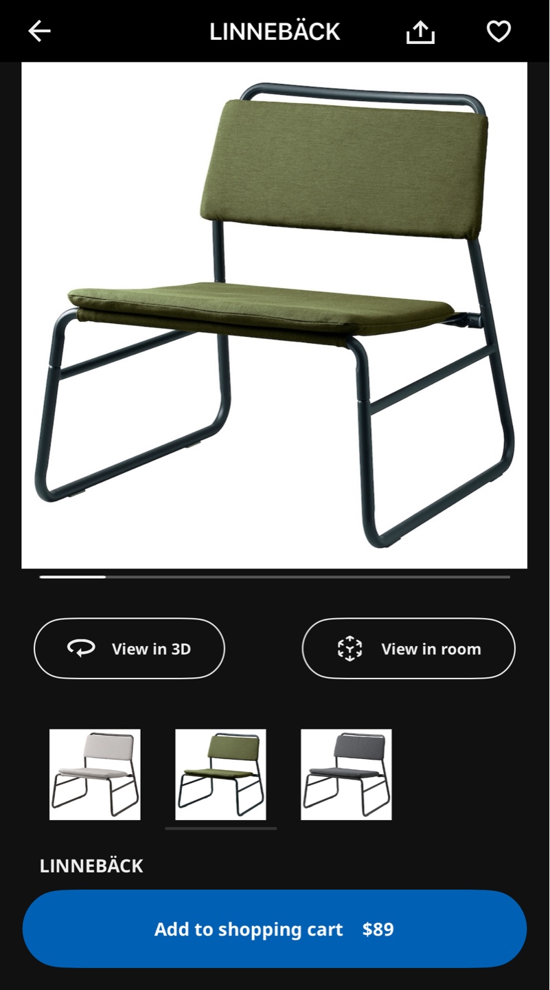Pair of IKEA LINNEBÄCK Outdoor Chairs - Olive Green - photo 3