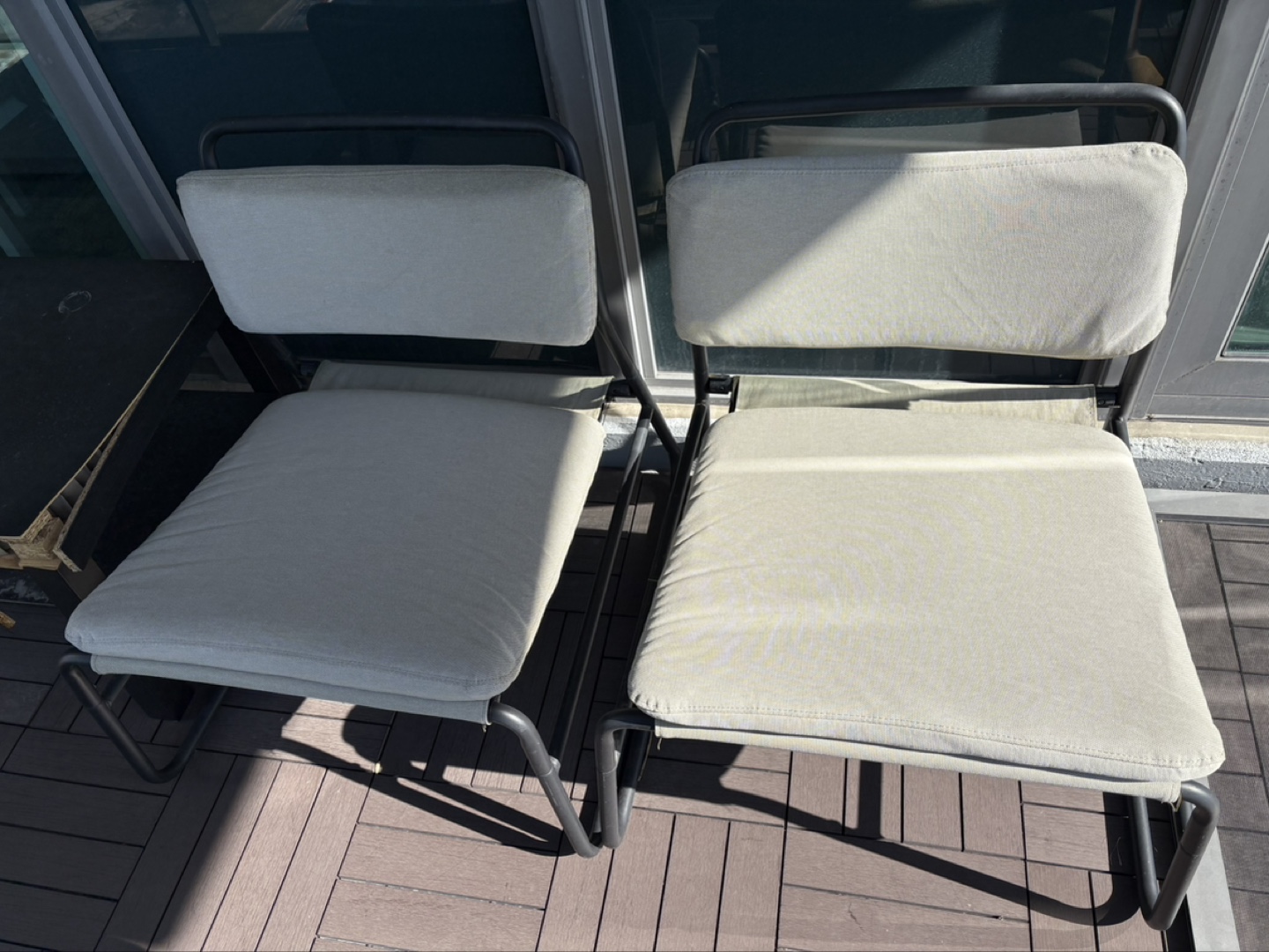 Pair of IKEA LINNEBÄCK Outdoor Chairs - Olive Green - photo 2