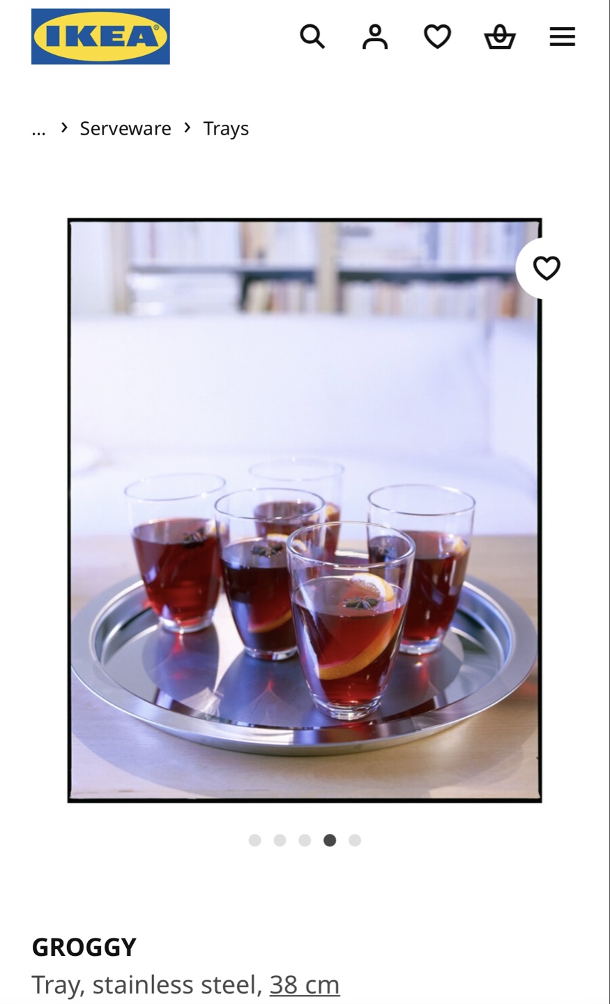 IKEA GROGGY Stainless Steel Tray - photo 2