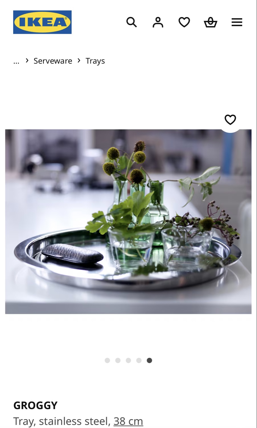 IKEA GROGGY Stainless Steel Tray - photo 3