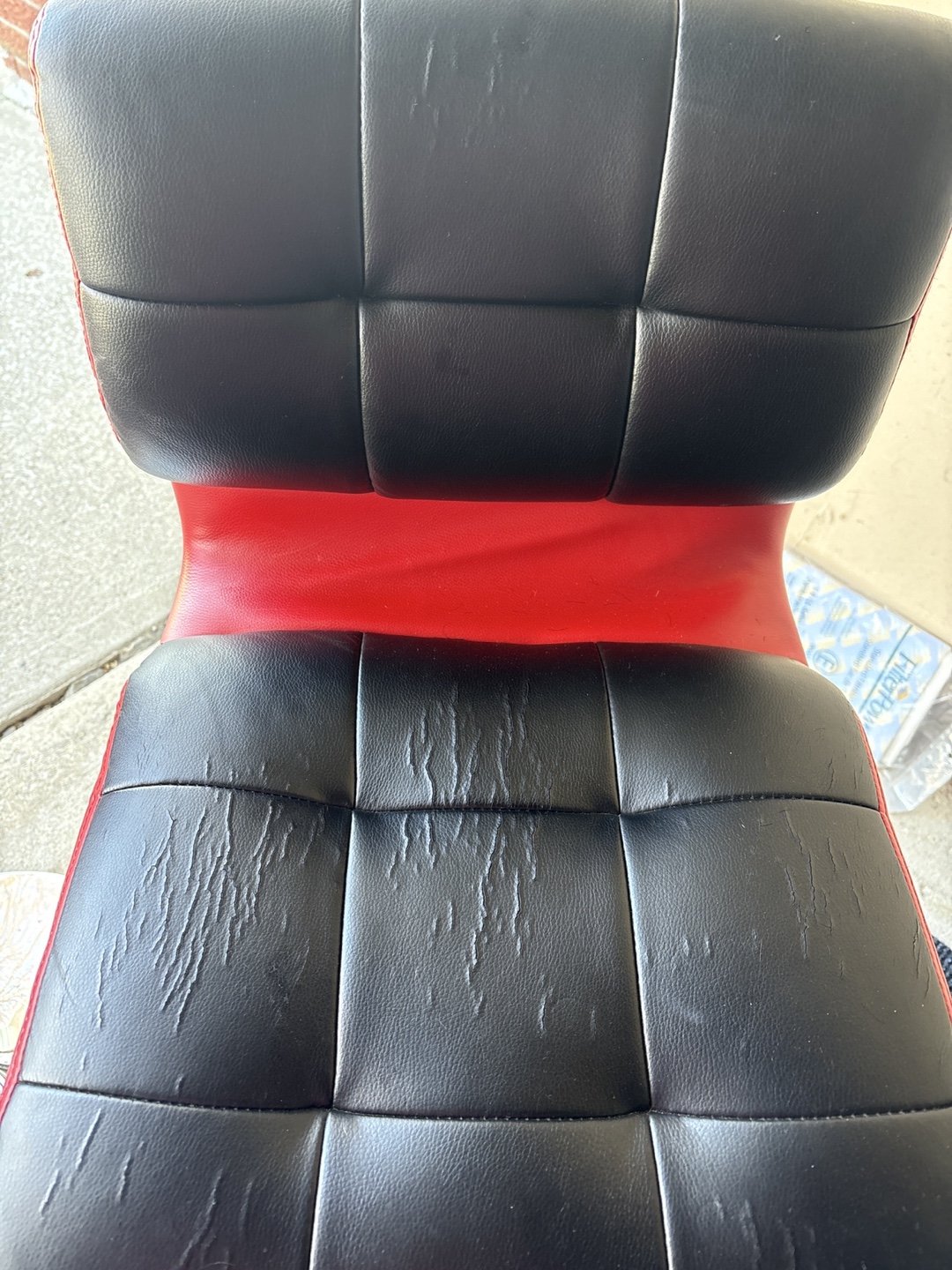 Pair of Red and Black Bar Stools - photo 4