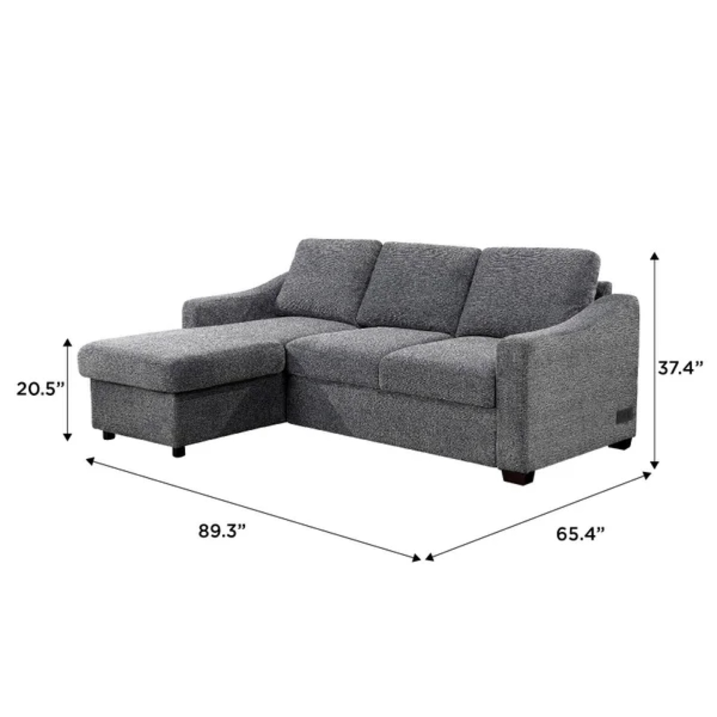 Gray Sectional Sofa with Storage - photo 5