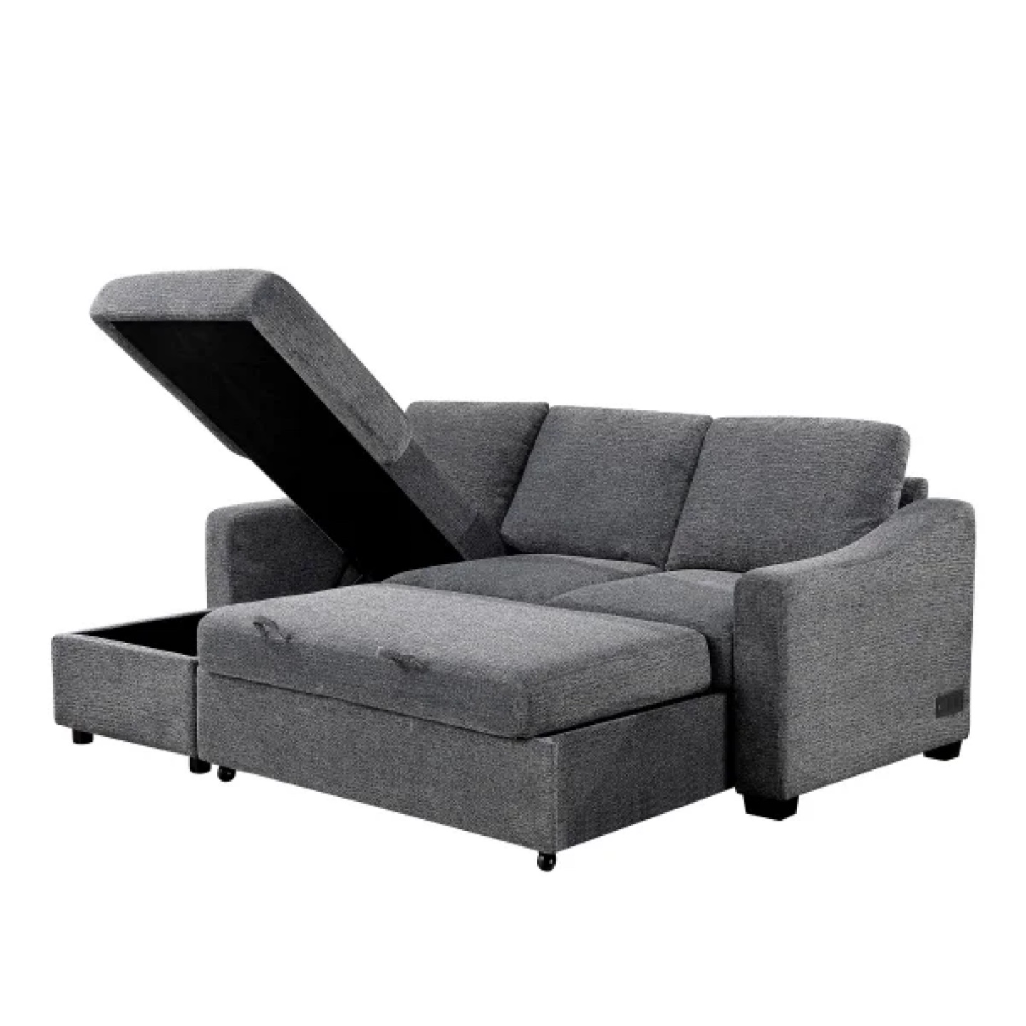 Gray Sectional Sofa with Storage