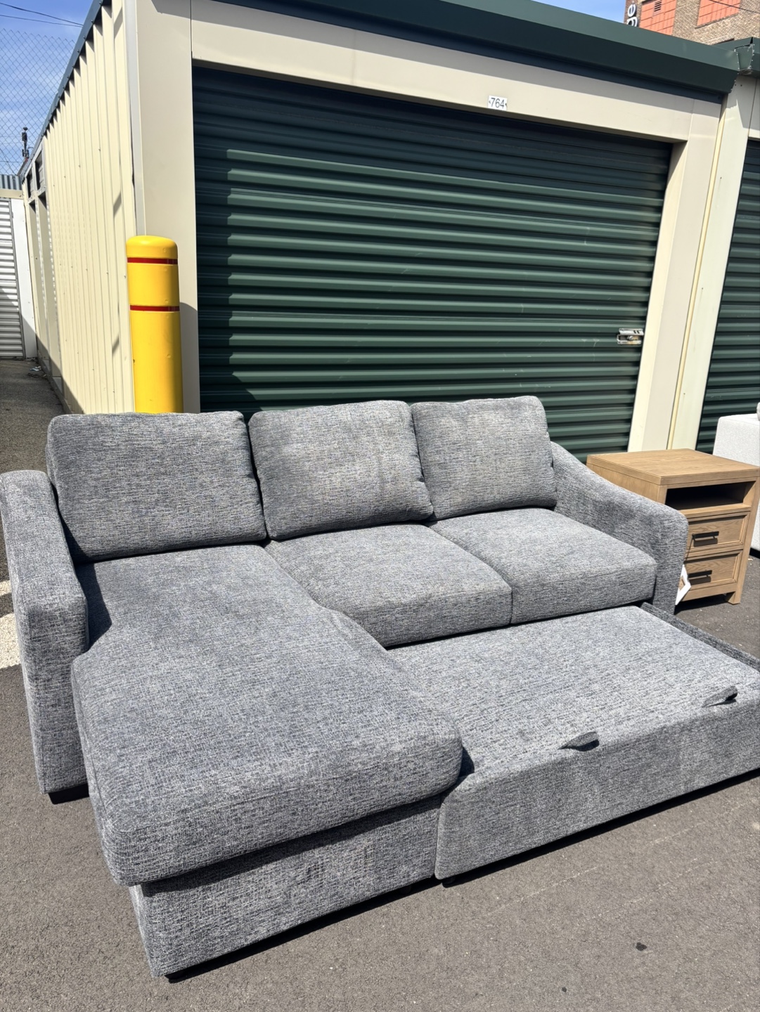 Gray Sectional Sofa with Storage - photo 4