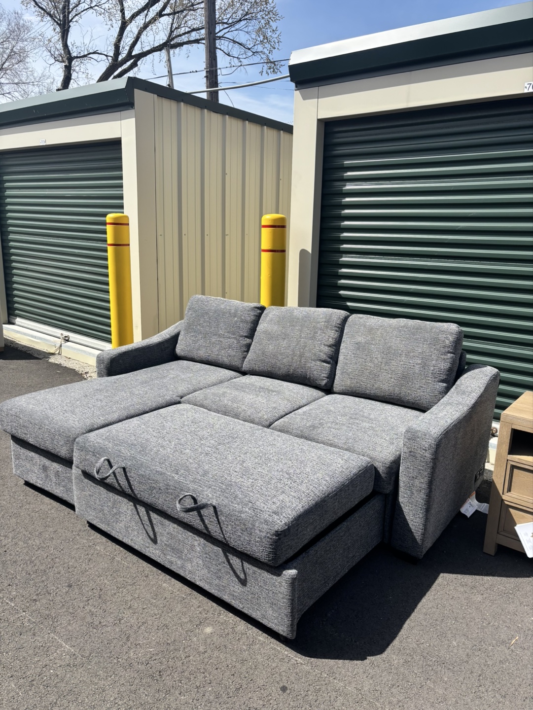 Gray Sectional Sofa with Storage - photo 2