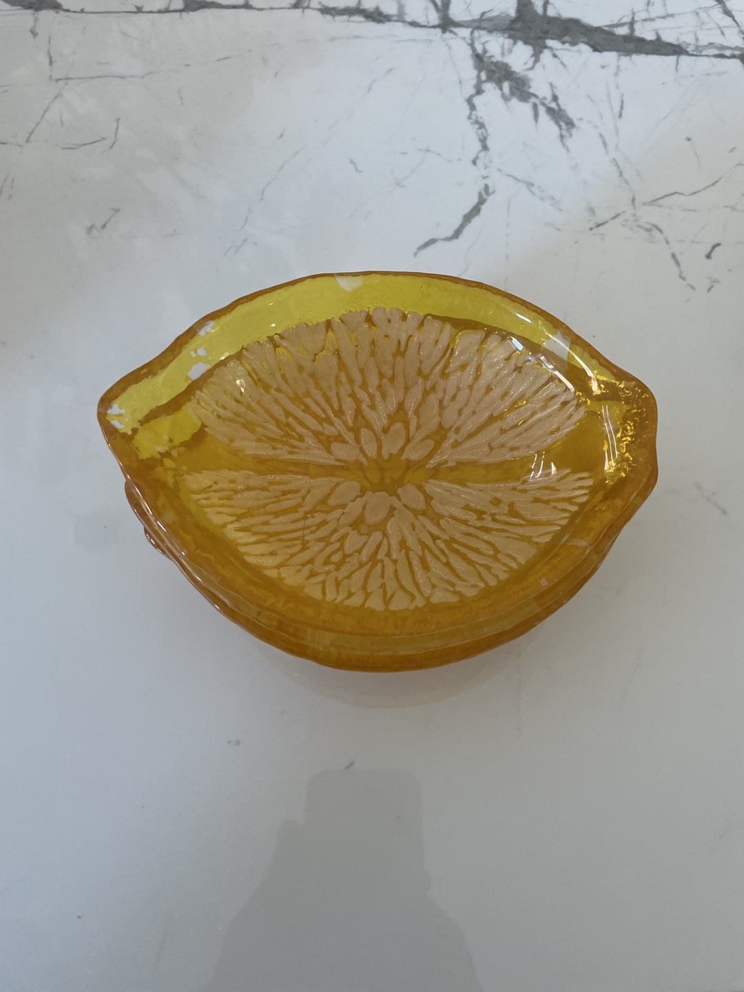 Set of Lemon Shaped Resin Coasters and Bowls - photo 2