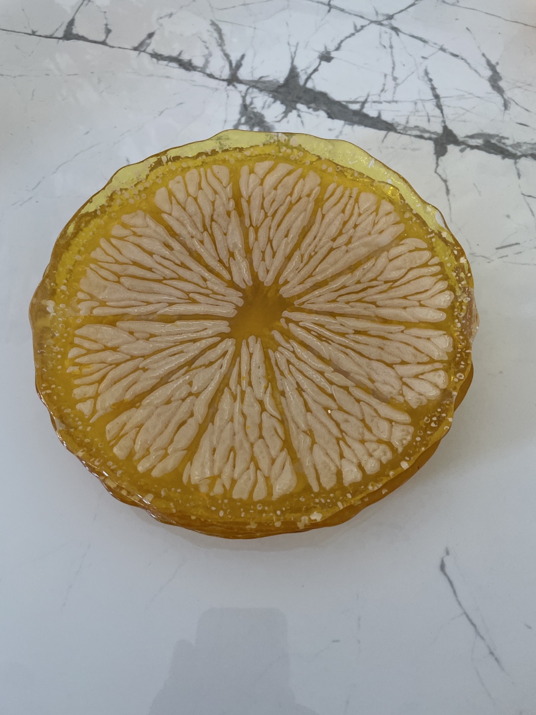 Set of Lemon Shaped Resin Coasters and Bowls - photo 5