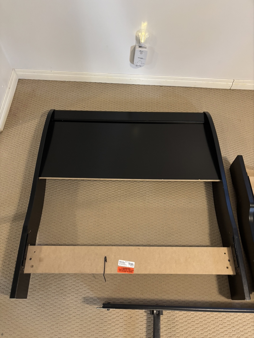 Full-Size Black Bed Frame with Box Spring - photo 3
