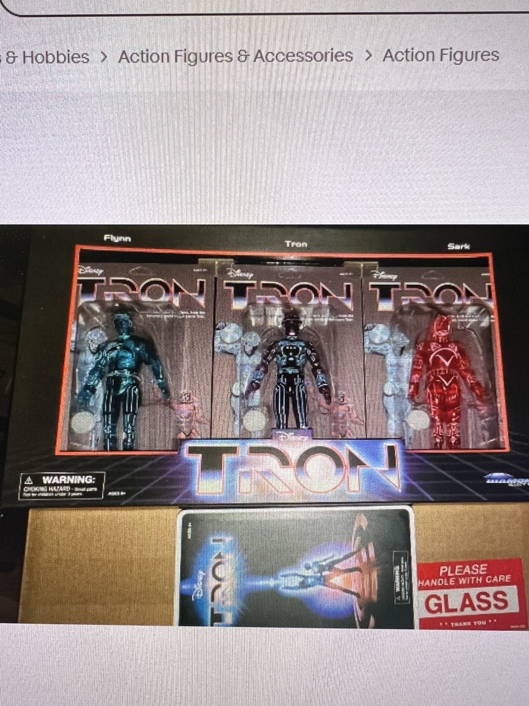 TRON Action Figures 3-Pack - Flynn, Tron & Sark