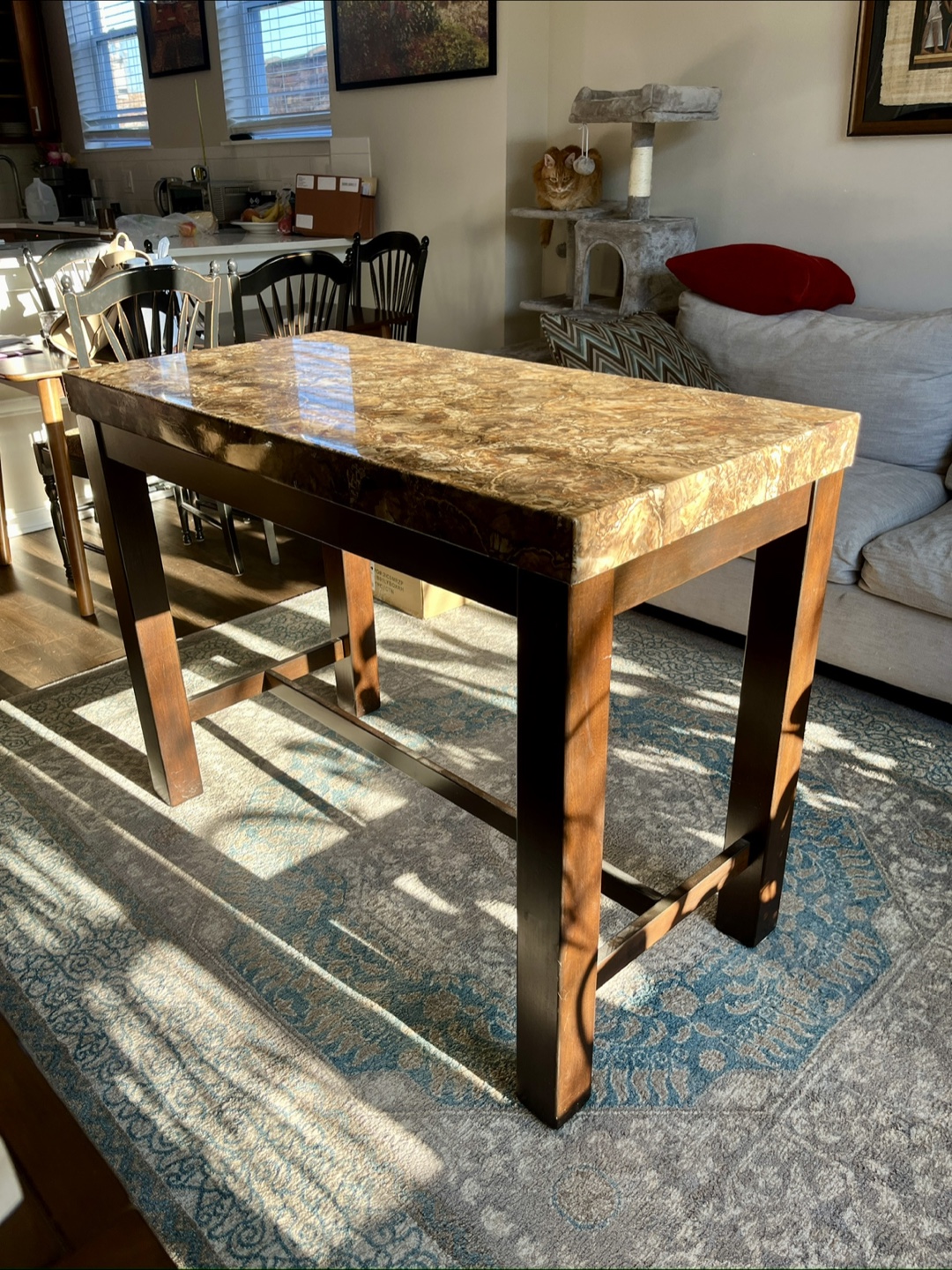 Kitchen Island Table with cultured Marble Top