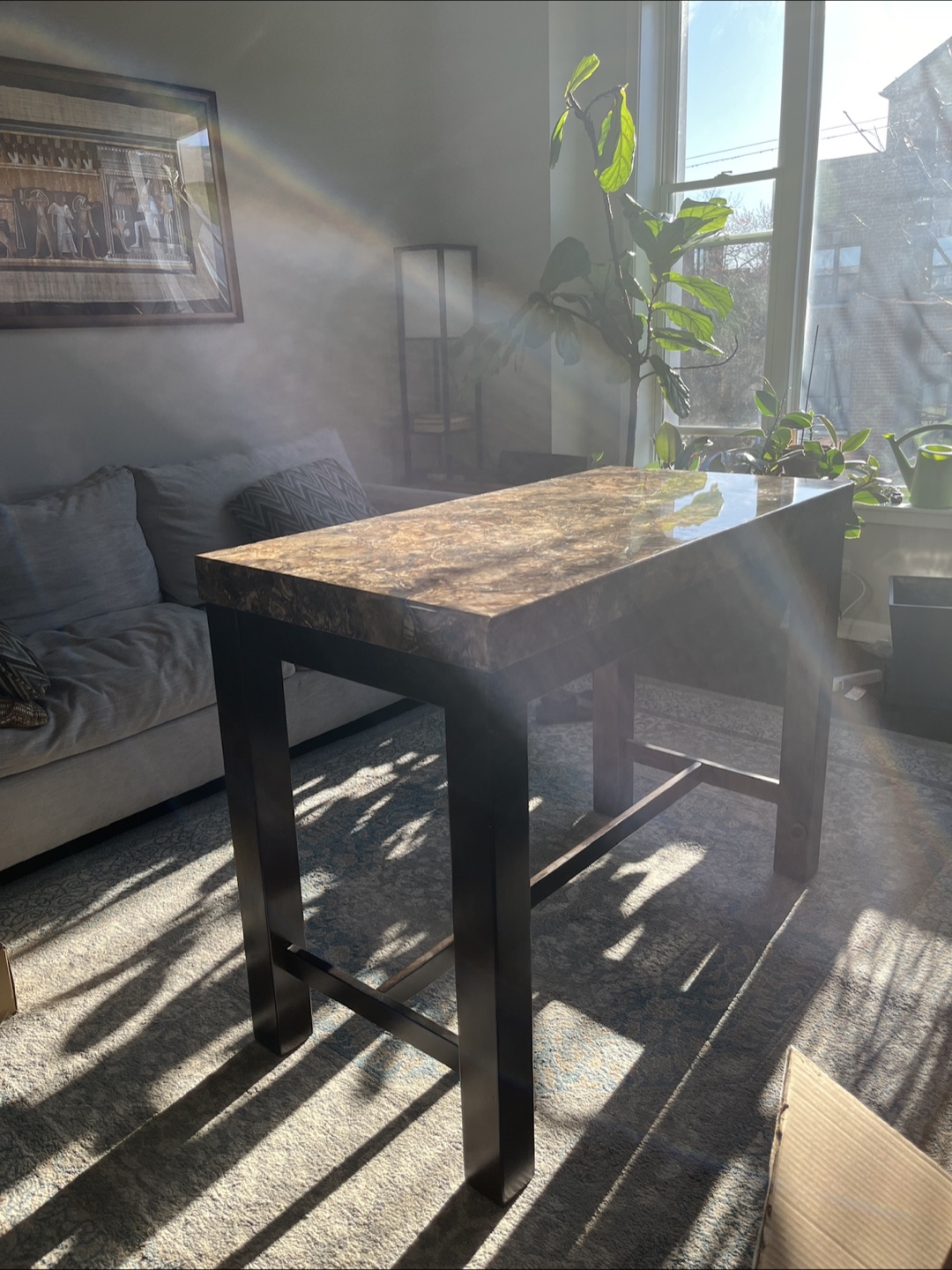 Kitchen Island Table with cultured Marble Top - photo 3