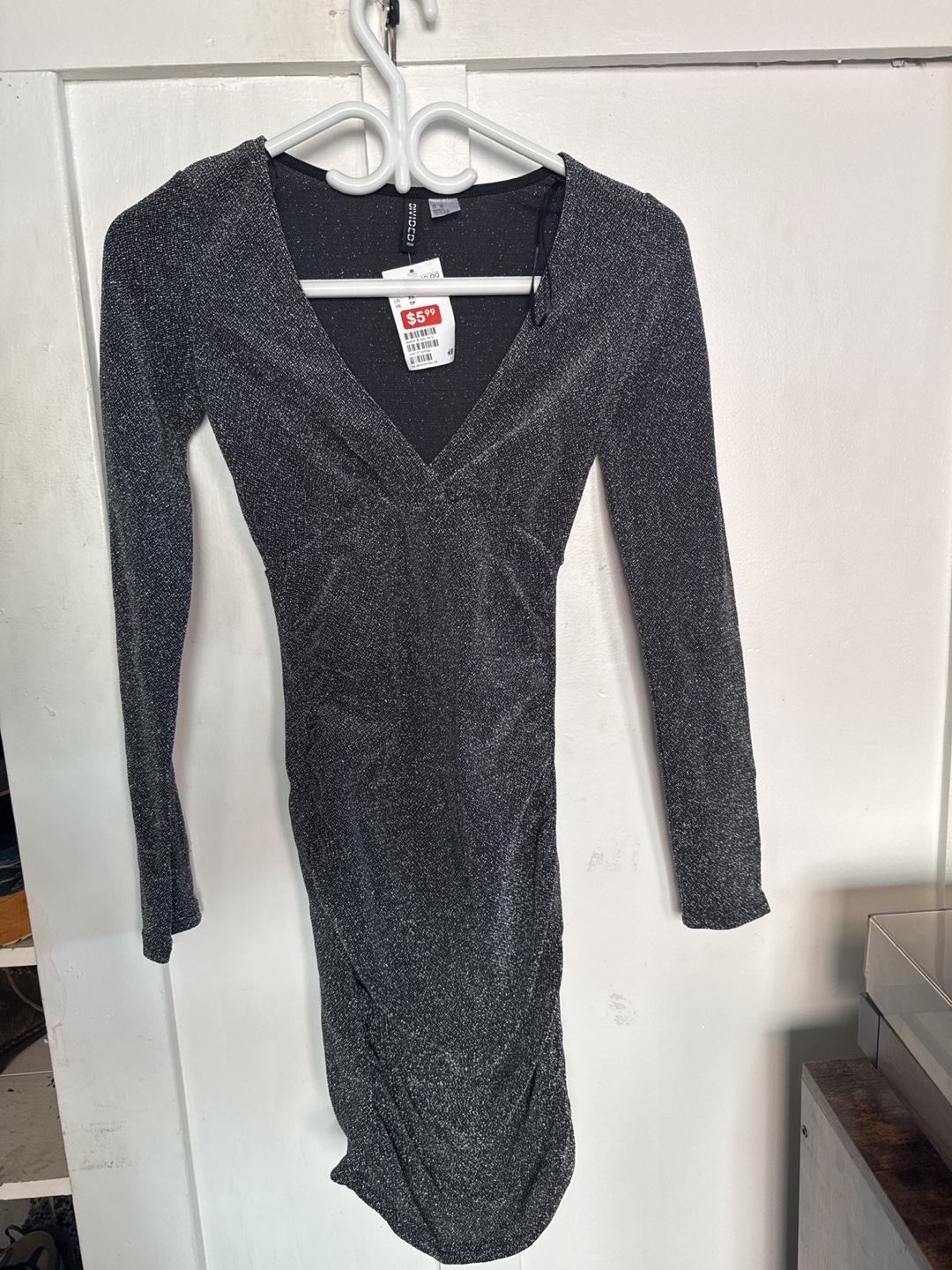 H&M silver sparly dress