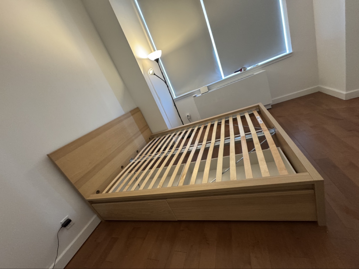 IKEA MALM Queen Bed Frame with 2 Drawers - Oak Veneer - photo 2