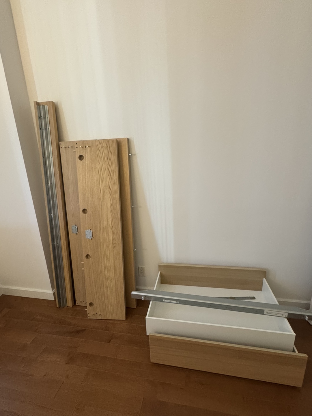 IKEA MALM Queen Bed Frame with 2 Drawers - Oak Veneer - photo 3