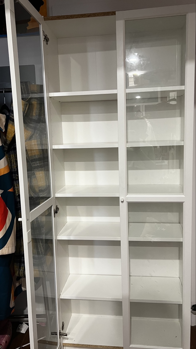 IKEA BILLY Bookcase with Glass Doors - White - photo 2