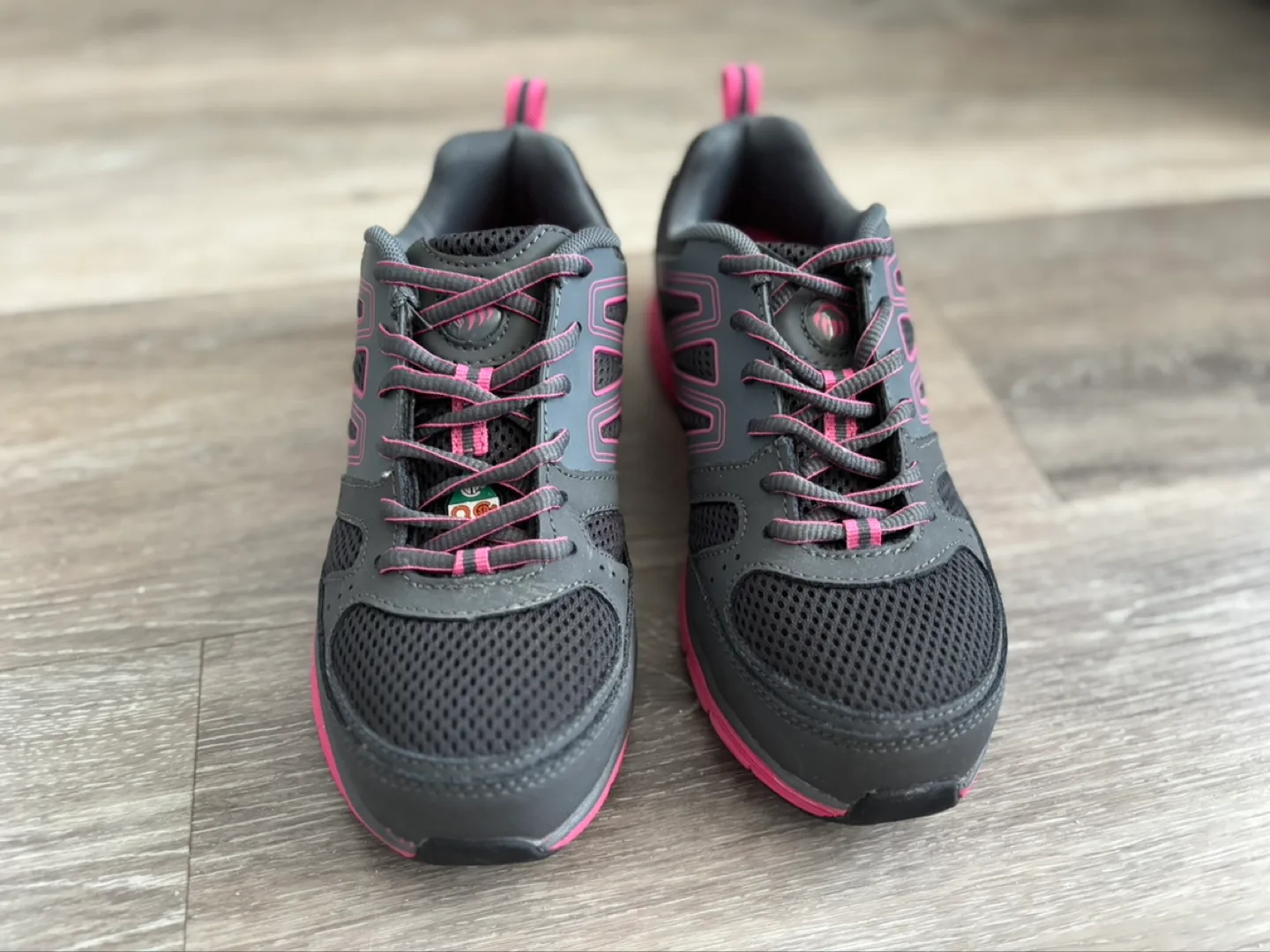 Women's Wolverine Grey and Pink Steel-Toe Safety Shoes image indicator(3)