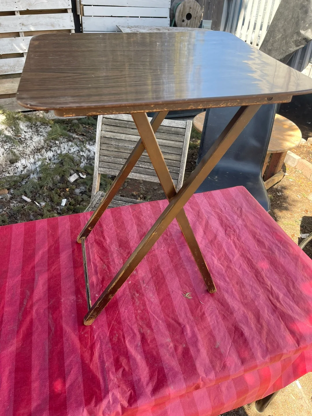 Vintage Folding TV Tray Table thumbnail