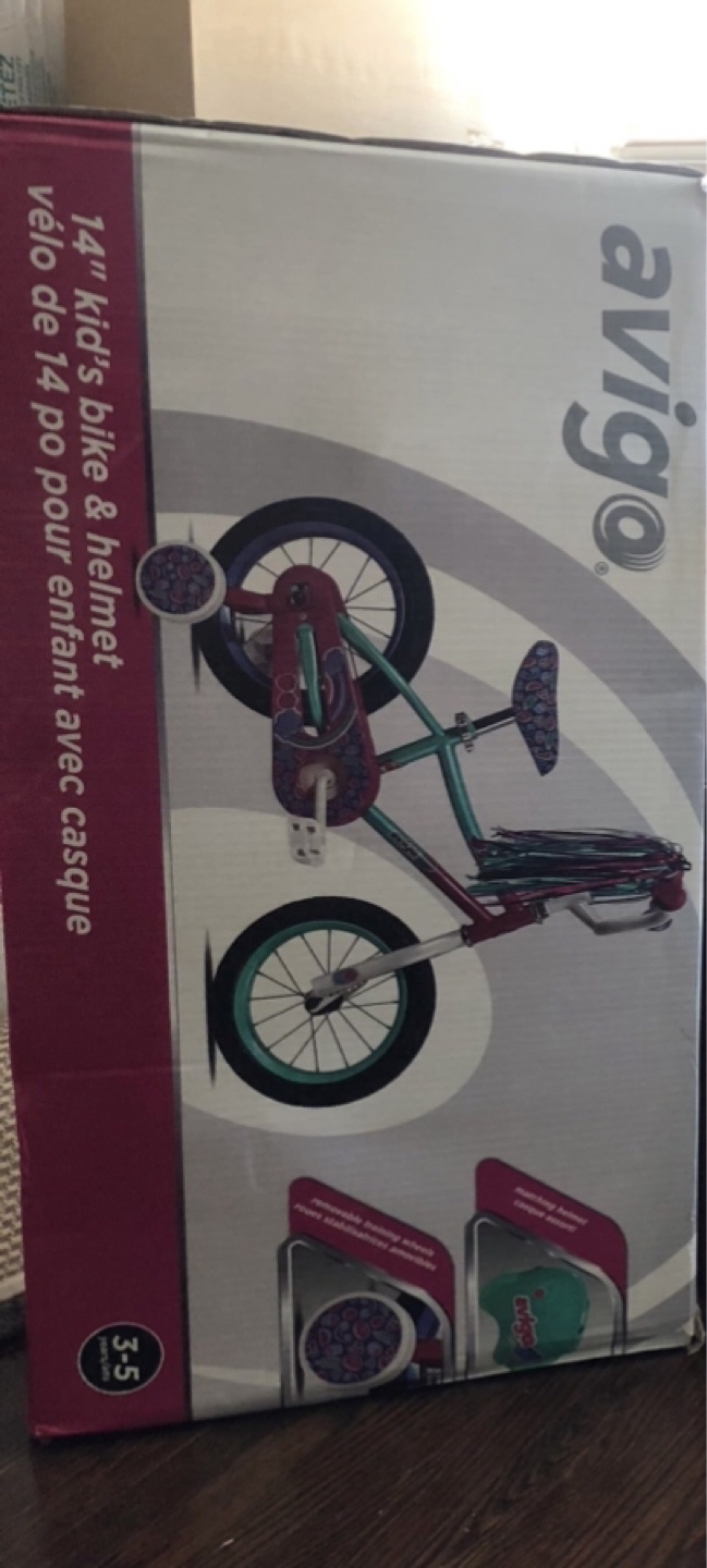 Avigo 14" Kids Bike with Helmet💚